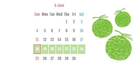茨城をたべようDay、茨城をたべようWeek　6月のカレンダー