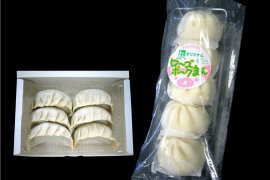【ローズポークまん(1パック冷凍5個入)・ギョウザセット(1パック冷凍6個入)】