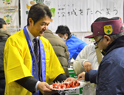 茨城県知事トップセールスin東京・大田市場　大井川知事