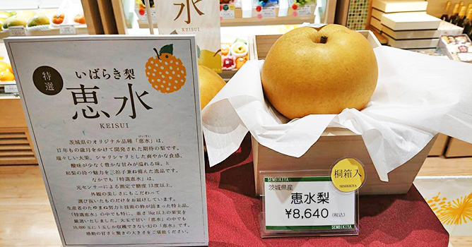 茨城県オリジナル品種の梨「恵水」のトップブランド化の取組み