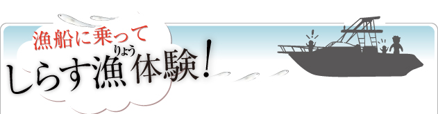 漁船に乗って、しらす漁体験！