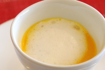 にんじんのポタージュカプチーノ仕立て