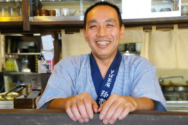 手打ちそば　孫市の店主　山本洋一さん