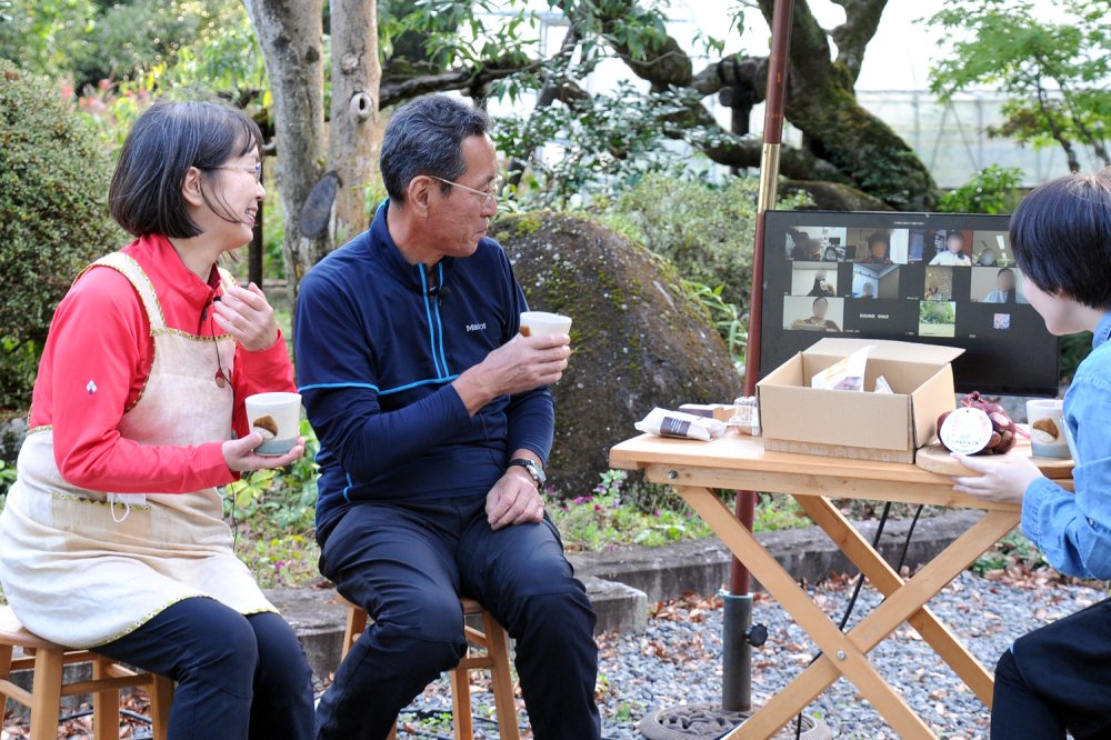 ▲質問に答える橋本さん夫妻