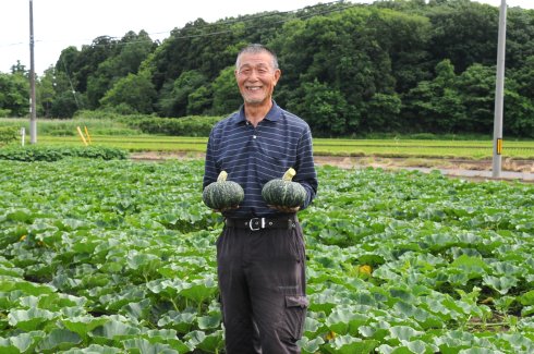 那珂かぼちゃ生産者小川清さん（那珂市）